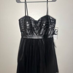 Aidan Mattox Strapless Black Dress